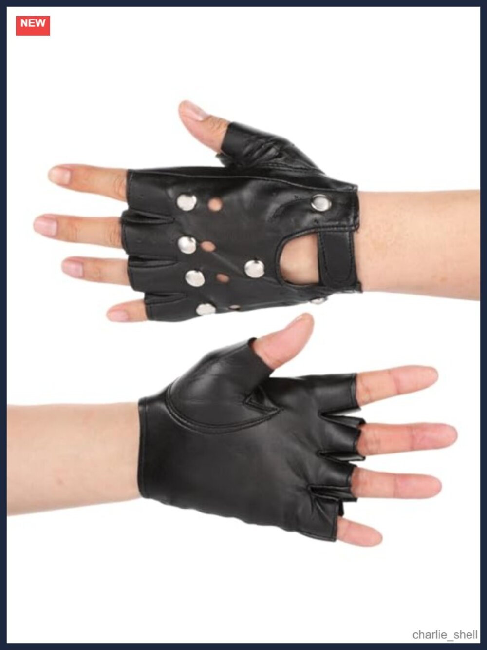 Styquenzer PU Leather Adjustable Steampunk Fingerless Gloves Accessory